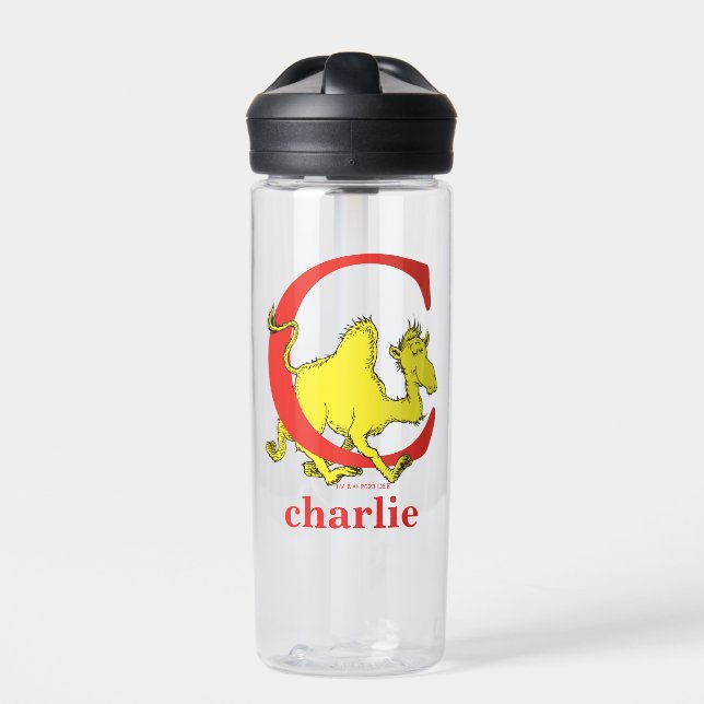 Dr. Seuss's ABC: Letter C - White | Name hinzufüge Trinkflasche (Vorderseite)