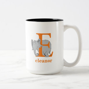 Dr. Seuss's ABC: Letter E - Orange   Name hinzufüg Zweifarbige Tasse