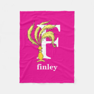 Dr. Seuss's ABC: Letter F - White Name hinzufüge Fleecedecke