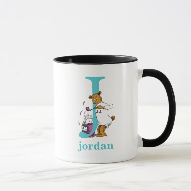 Dr. Seuss's ABC: Letter J - Aquamarin | Name hinzu Tasse (Rechts)