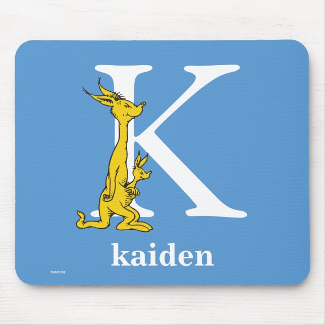 Dr. Seuss's ABC: Letter K - White | Name hinzufüge Mousepad (Vorne)