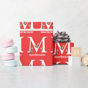 Dr. Seuss's ABC: Letter M - White Name hinzufüge Geschenkpapier