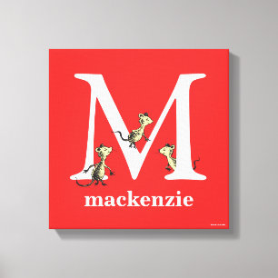 Dr. Seuss's ABC: Letter M - White Name hinzufüge Leinwanddruck