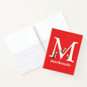 Dr. Seuss's ABC: Letter M - White Name hinzufüge Notizbuch