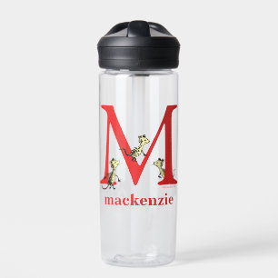Dr. Seuss's ABC: Letter M - White Name hinzufüge Trinkflasche