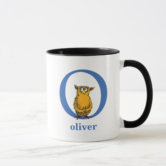 Dr. Seuss's ABC: Letter O - Blue | Name hinzufügen Tasse (Rechts)