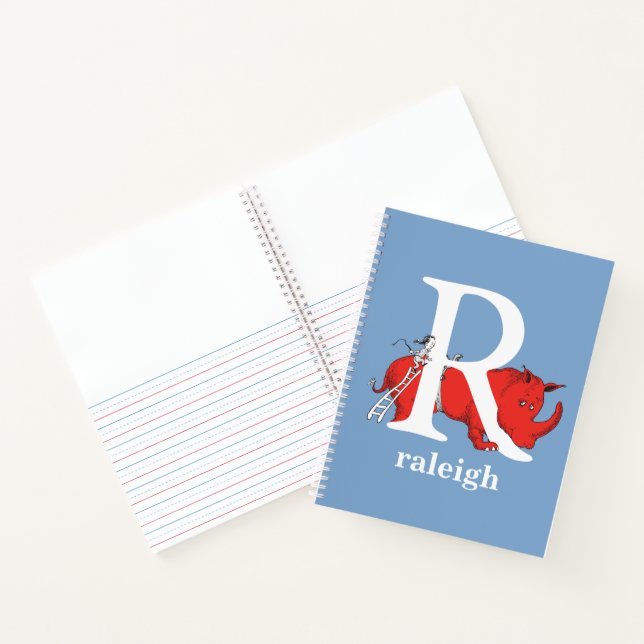 Dr. Seuss's ABC: Letter R - White Add Your Name Notizbuch (Innenseite)