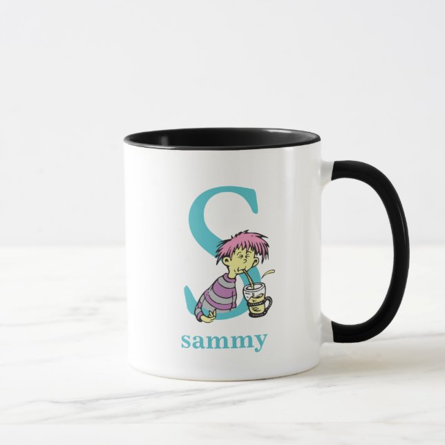 Dr. Seuss's ABC: Letter S - Blue | Name hinzufügen Tasse (Rechts)