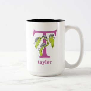 Dr. Seuss's ABC: Letter T - Lila   Name hinzufügen Zweifarbige Tasse