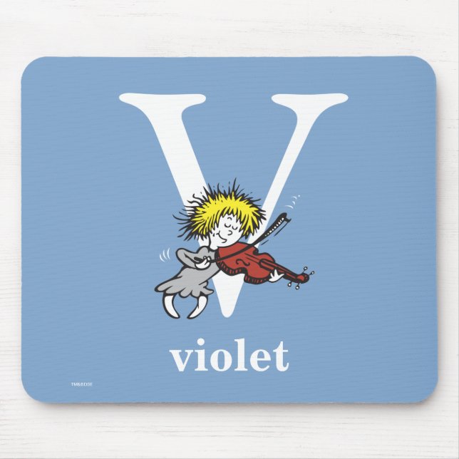 Dr. Seuss's ABC: Letter V - White | Name hinzufüge Mousepad (Vorne)
