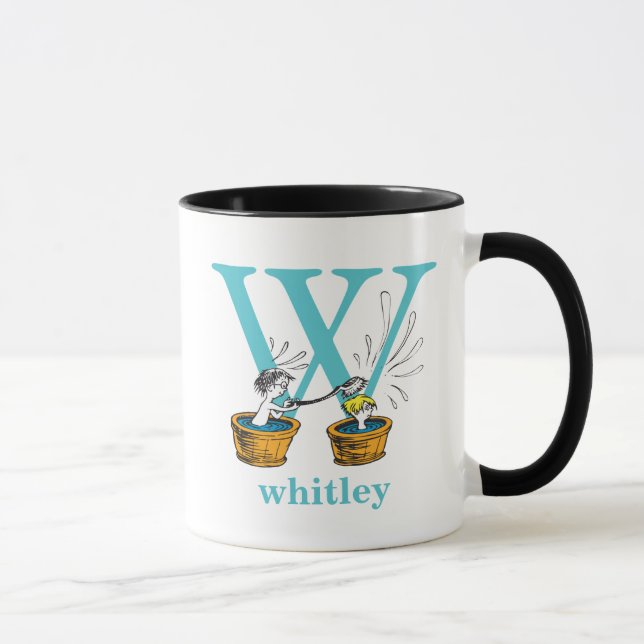 Dr. Seuss's ABC: Letter W - Blue | Name hinzufügen Tasse (Rechts)