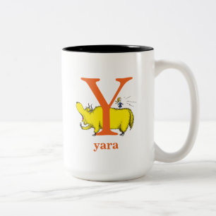 Dr. Seuss's ABC: Letter Y - Orange   Name hinzufüg Zweifarbige Tasse
