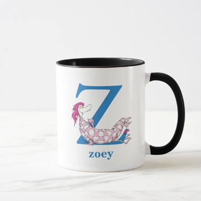 Dr. Seuss's ABC: Letter Z - Blue | Name hinzufügen Tasse (Rechts)