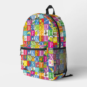 Dr. Seuss's ABC-Muster für farbenfrohe Blockbuchst Bedruckter Rucksack