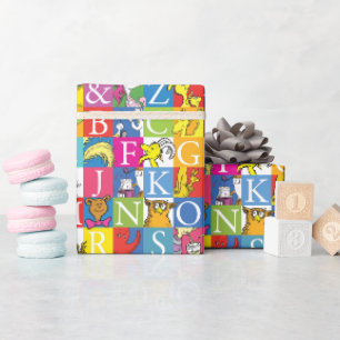 Dr. Seuss's ABC-Muster für farbenfrohe Blockbuchst Geschenkpapier
