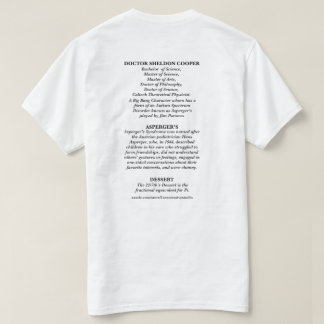 Dr. Sheldon Coopers berühmte Assburgers T-Shirt