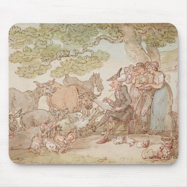 Dr. Syntax, die nach Natur skizziert Mousepad (Vorne)