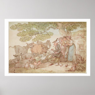 Dr. Syntax, die nach Natur skizziert Poster