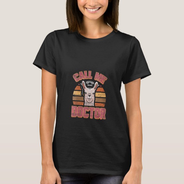 Dr. Womens Doctor 2021 Llama Doktorand Gra T-Shirt (Vorderseite)