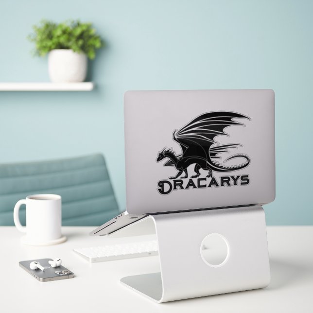 Dracarys Black Dragon Silhouette Sticker (Laptop auf Schreibtisch)