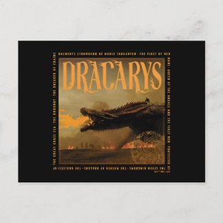 "Dracarys" Drogon Breathing Fire Graphic Postkarte