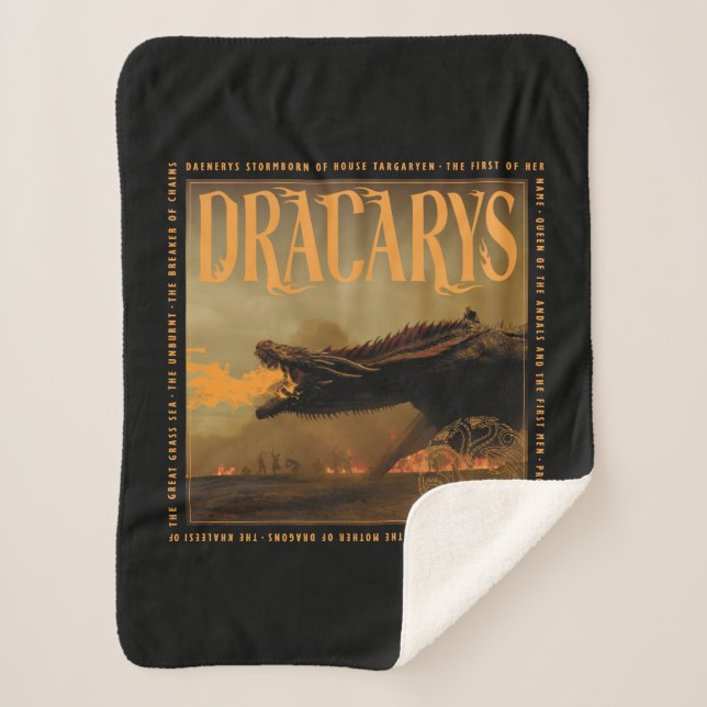 "Dracarys" Drogon Breathing Fire Graphic Sherpadecke (Vorderseite)
