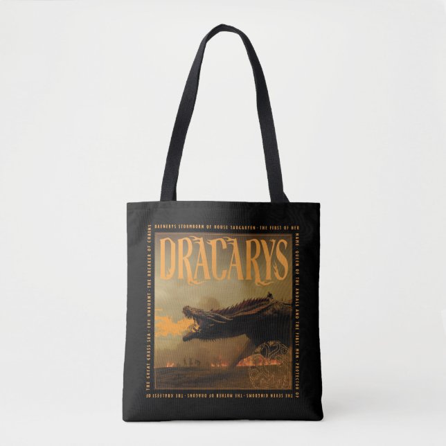 "Dracarys" Drogon Breathing Fire Graphic Tasche (Vorderseite)