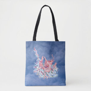 Drache am blauen Himmel Tasche