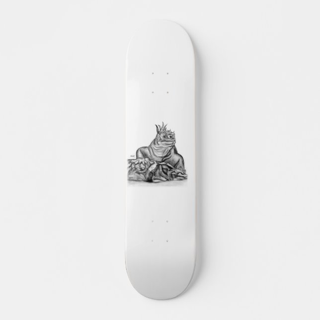 Drache am Felsen Skateboard (Vorne)