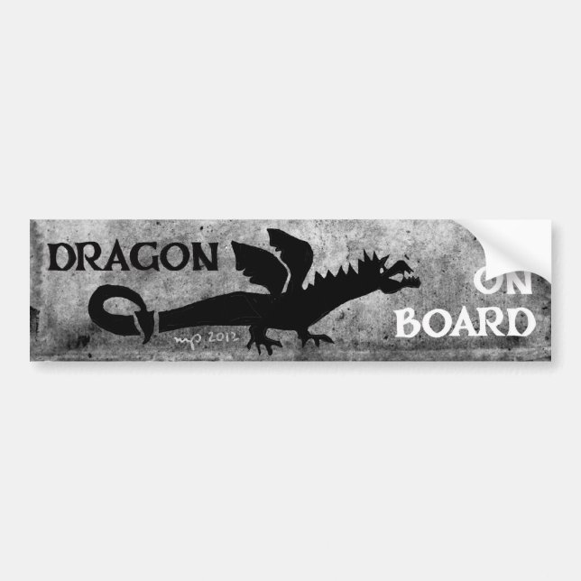 DRACHE AN BORD! Autoaufkleber 4 (Vorne)