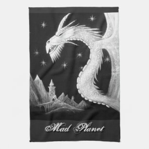 Drache an der Nachtmalerei Handtuch