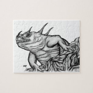 Drache auf dem Felsen