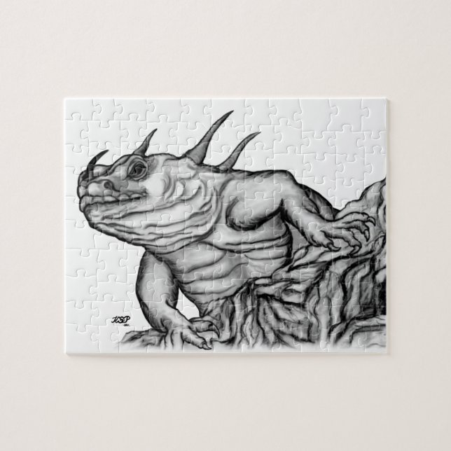 Drache auf dem Felsen (Horizontal)
