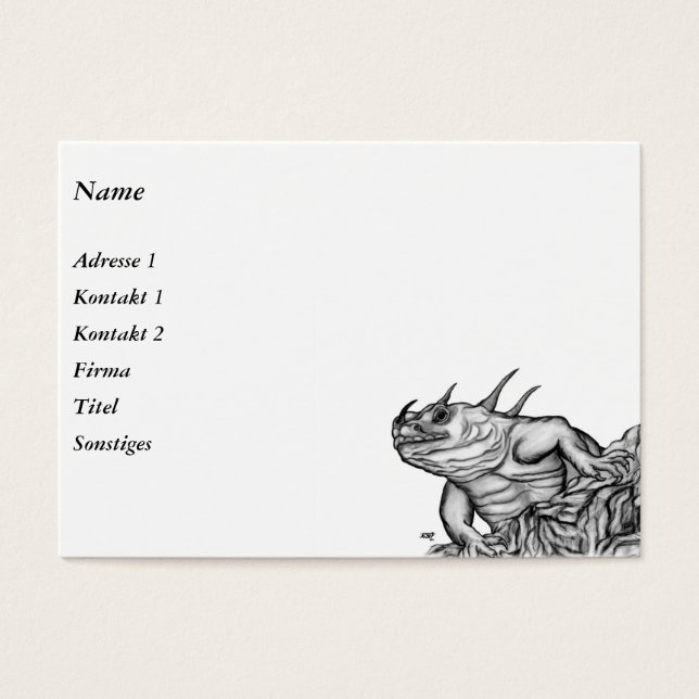 Drache auf dem Felsen (Vorderseite)