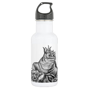 Drache auf dem Felsen Edelstahlflasche
