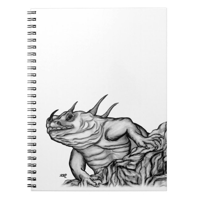 Drache auf dem Felsen Notizblock (Vorderseite)