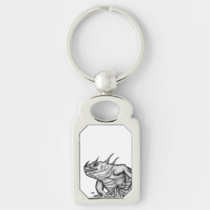 Drache auf dem Felsen Schlüsselanhänger