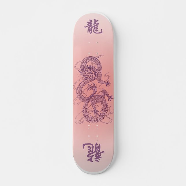 DRACHE AUF ROSA SKATEBOARD (Vorne)