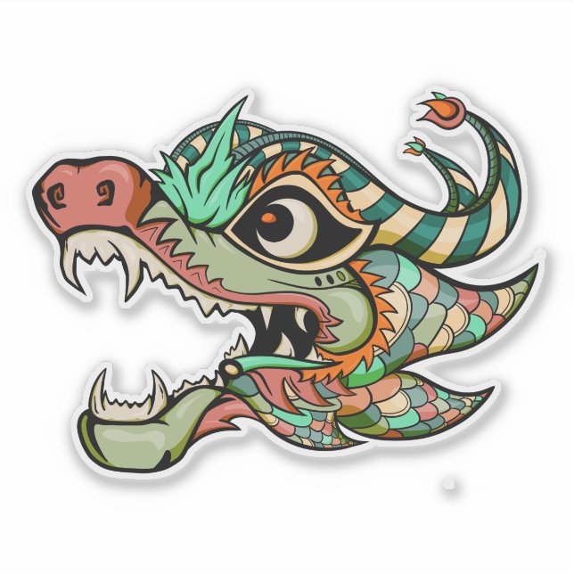 Drache Aufkleber (Vorderseite)