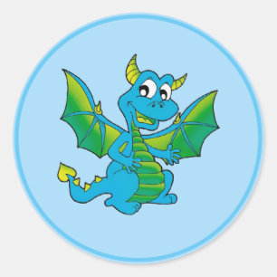 Drache-Aufkleber Runder Aufkleber