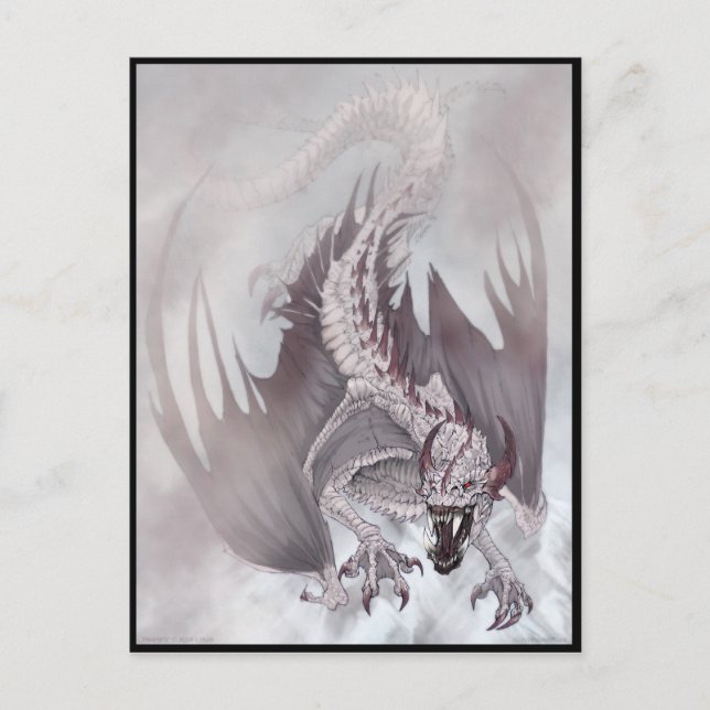 Drache aus Eis und Schnee Postkarte (Vorderseite)