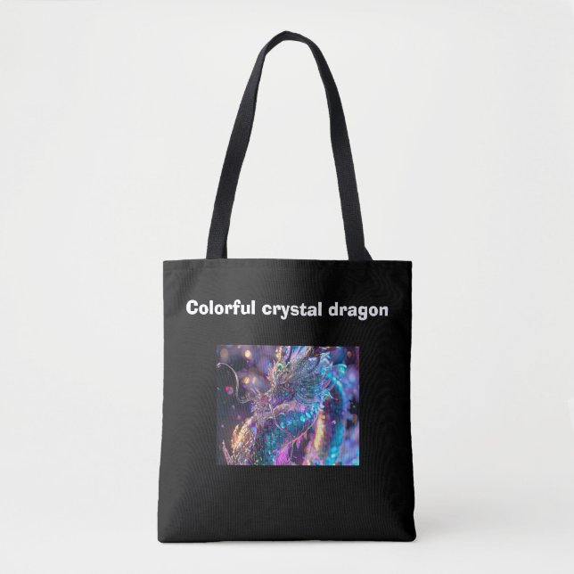 Drache aus farbenfrohen Kristallen Tasche (Vorderseite)