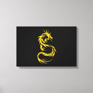 Drache aus Gold Leinwanddruck