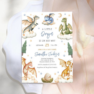 Drache Baby Shower Einladung