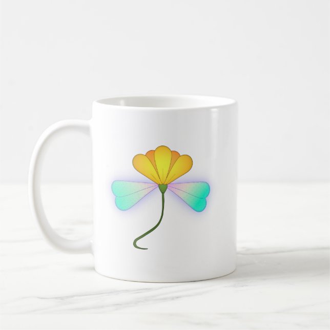 Drache Blume Kaffeetasse (Links)