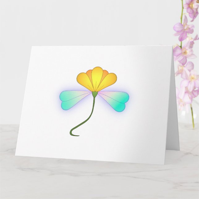 Drache Blume Karte (Orchidee)