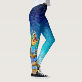 Drache-Boot - Golddrache im Wasser Leggings