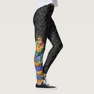 Drache-Boot - Golddrache mit Wasser-Spritzen Leggings