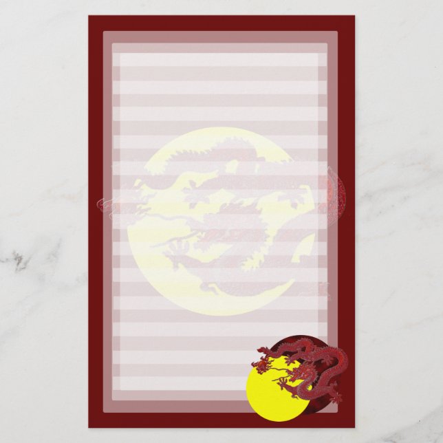 Drache Briefpapier (Vorderseite)