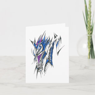 Drache Bunte Abstrakte Stammes-Tattoo-Kunst Karte